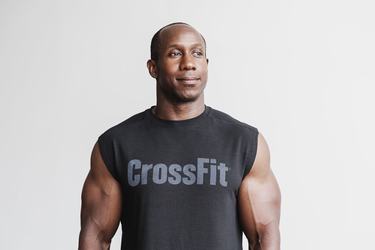 Nobull Crossfit® Sleeveless Men's T Shirts Black | Australia (CH8079)